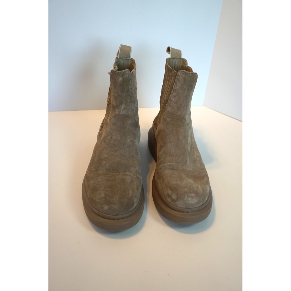 Alexander McQueen Mens Hybrid Suede Chelsea Boots Tan Brown 688533 Size 10 42